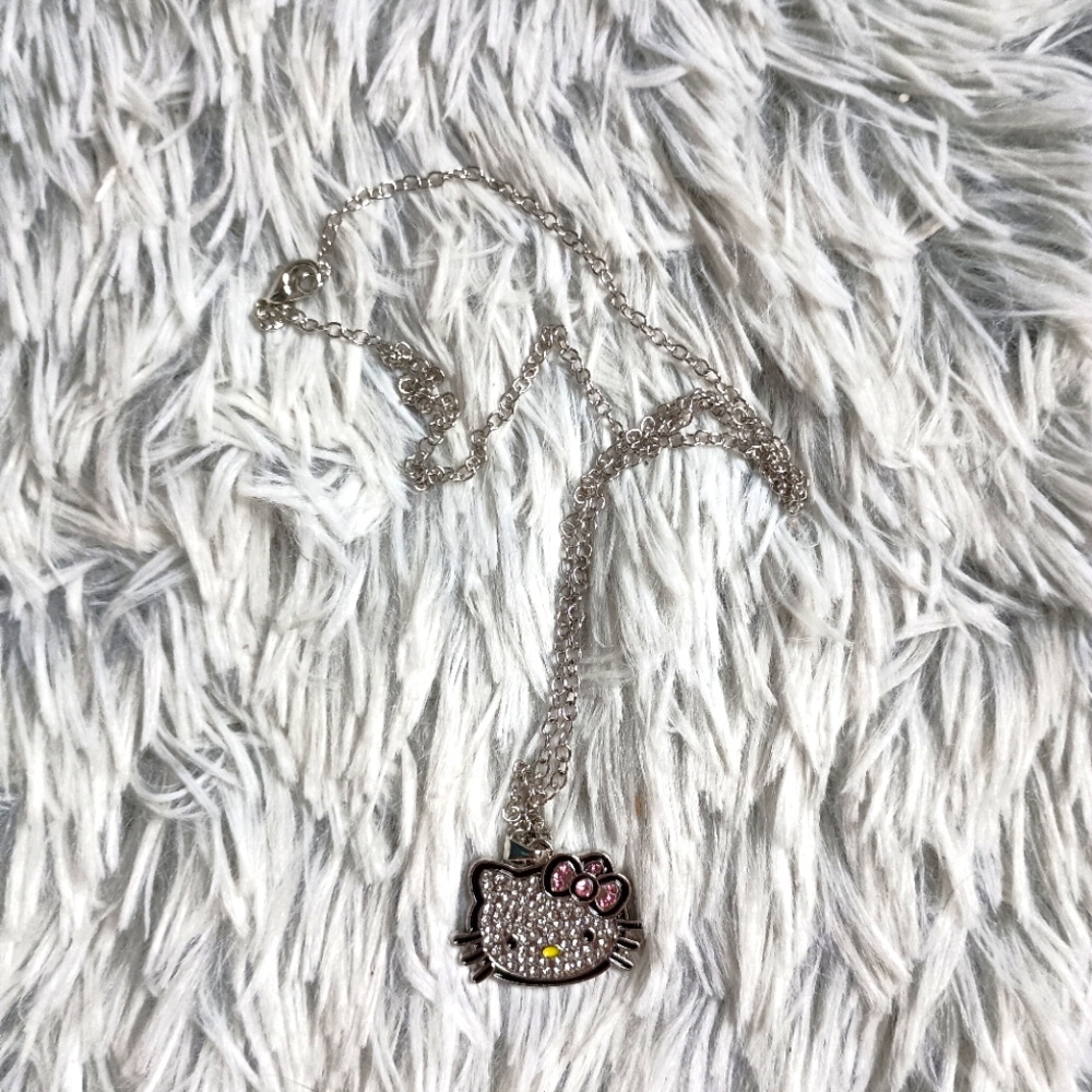 Hello Kitty Rhinestone Pendant Necklace